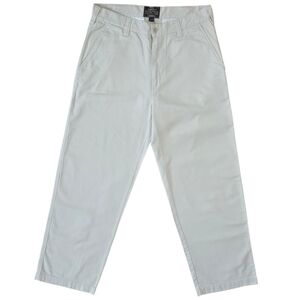 Vintage Nautica Type N-3 Pants Mens Size 32x30 Off White 100% Cotton Zip Fly